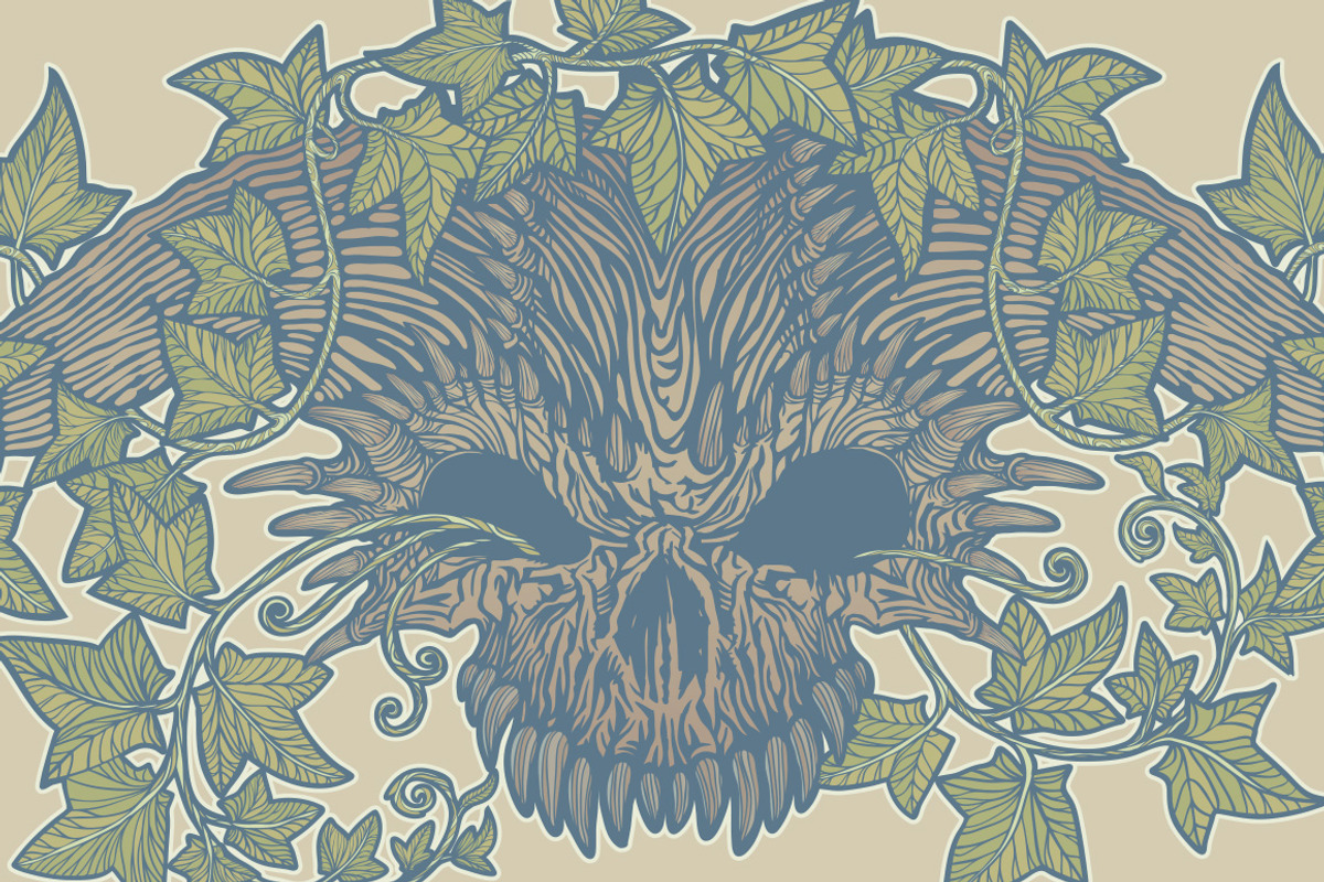 Monster skull with horns, an Illustration by Bakhtiozin art graphic (Photo 2 of 3)
