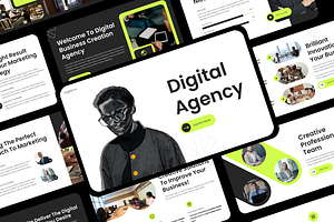 Digital Agency Presentation Template, a Presentation Template by Hammad Arif