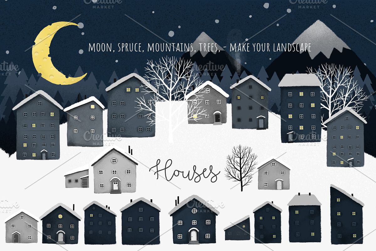 Winter is fun. Illustration set, an Illustration by Noli Molly Store (Photo 3 of 8)