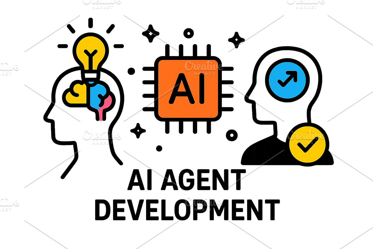 Exploring the process of AI agent, a Technology Illustration by ZinetroN