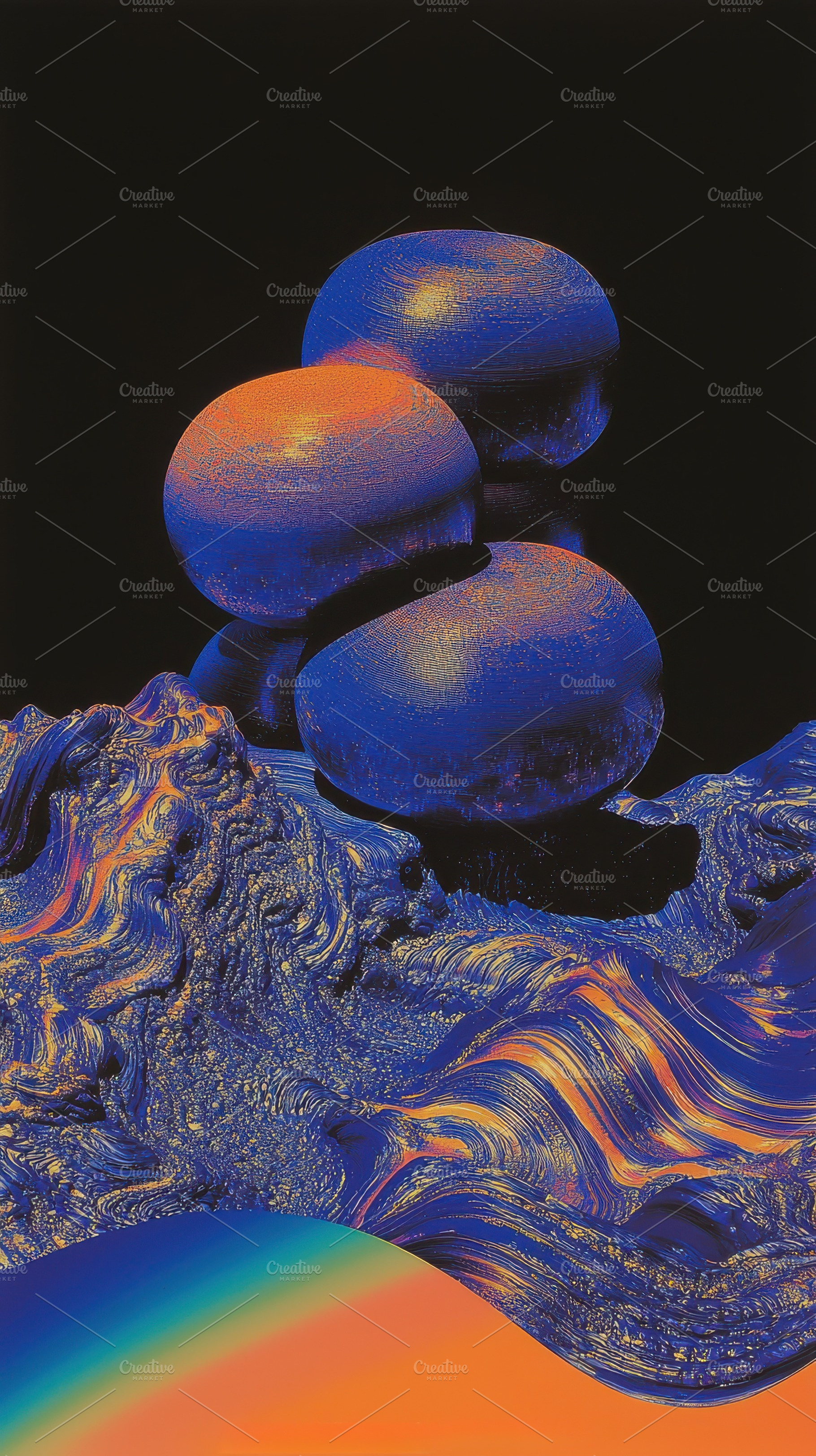 Retro-Futuristic Abstract Artwork, a Photo by Virgo Studio
