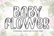 Baby Flower | Script Font, a Script Font by Scratchones (Thumbnail 1 of 8)
