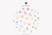 royal bloom watercolor floral set, a Decorative Illustration by Patishop Art (Thumbnail 8 of 10)