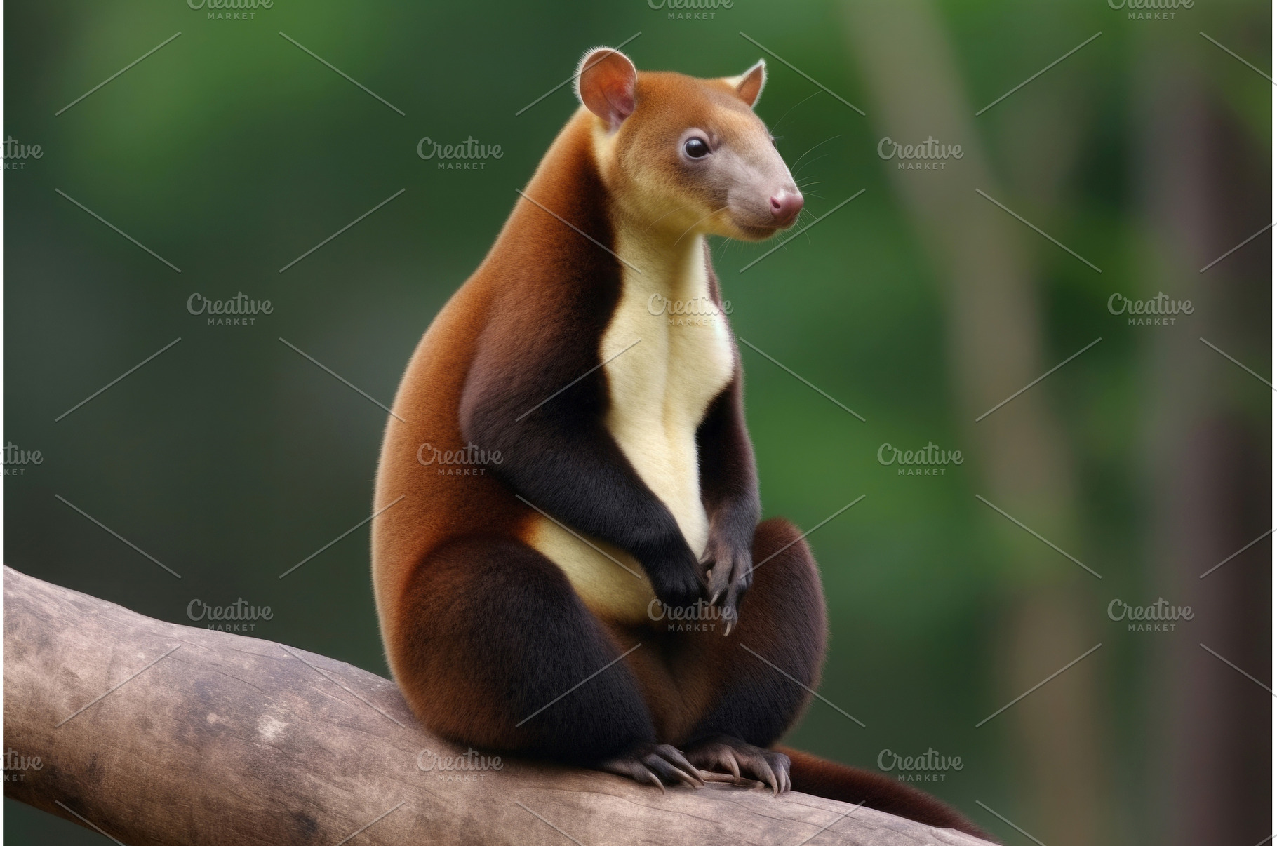 Tree kangaroo forest sitting, an Animal Photo by Ylivdesign
