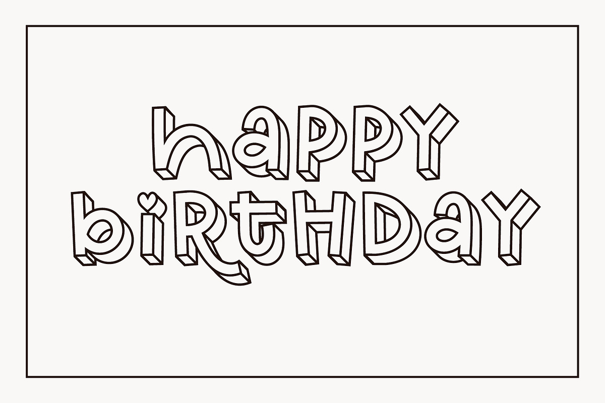 Hello Outline - Cute Outline 3D Font, a Handwritten Font by Airotype (Photo 4 of 9)