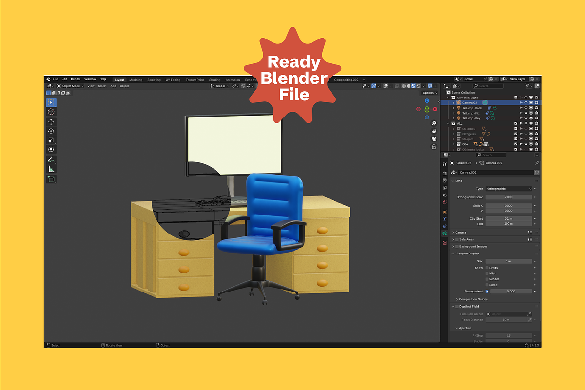 3D Office & Workstation Pack, a 3D by Dudukbersama (Photo 2 of 3)