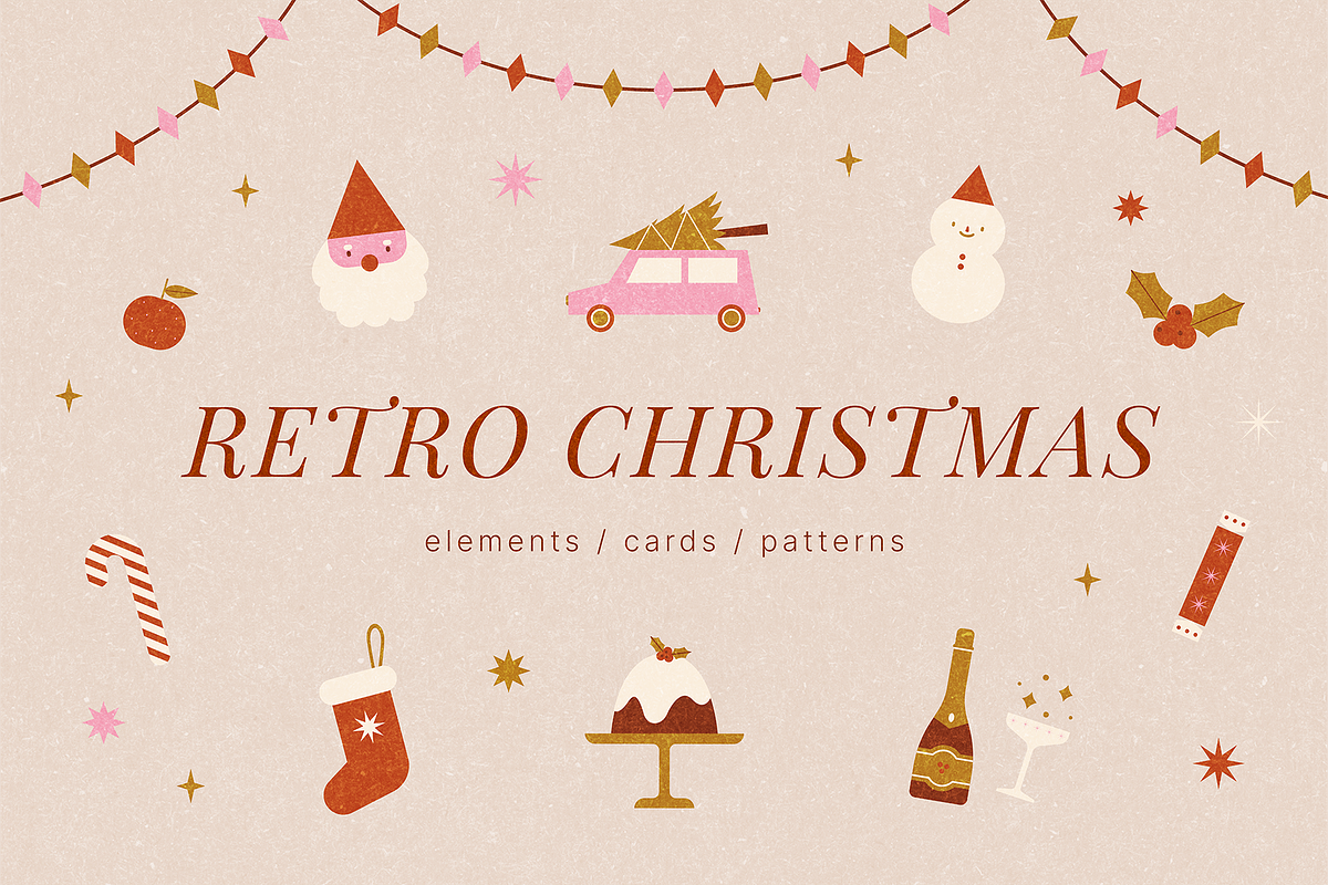 Retro Christmas, a Seasonal Illustration by kondratya (Photo 1 of 12)