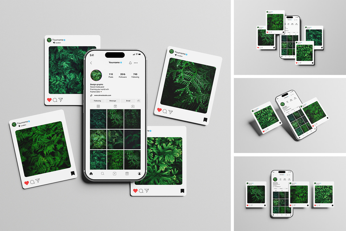 Social Media Instagram Mockup, a Product Mockup by AKMAL STUDIO (Photo 1 of 5)