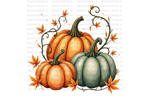 Pumpkins with Autumn Vines