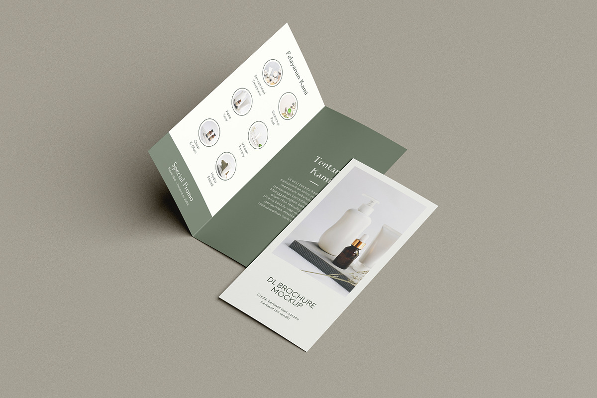 Bifold DL Flyer Mockup, a Print Template by simuradi (Photo 3 of 9)