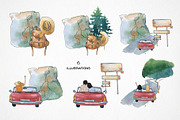 Watercolor travel bundle, summer set, a Person Illustration by LyubovZaytseva (Thumbnail 16 of 20)