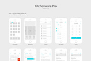 Kitchenware Pro - iOS Wireframe Kit, a Wireframe Template by WL (Thumbnail 2 of 5)