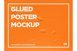 Glued Paper Poster Mockup Pack