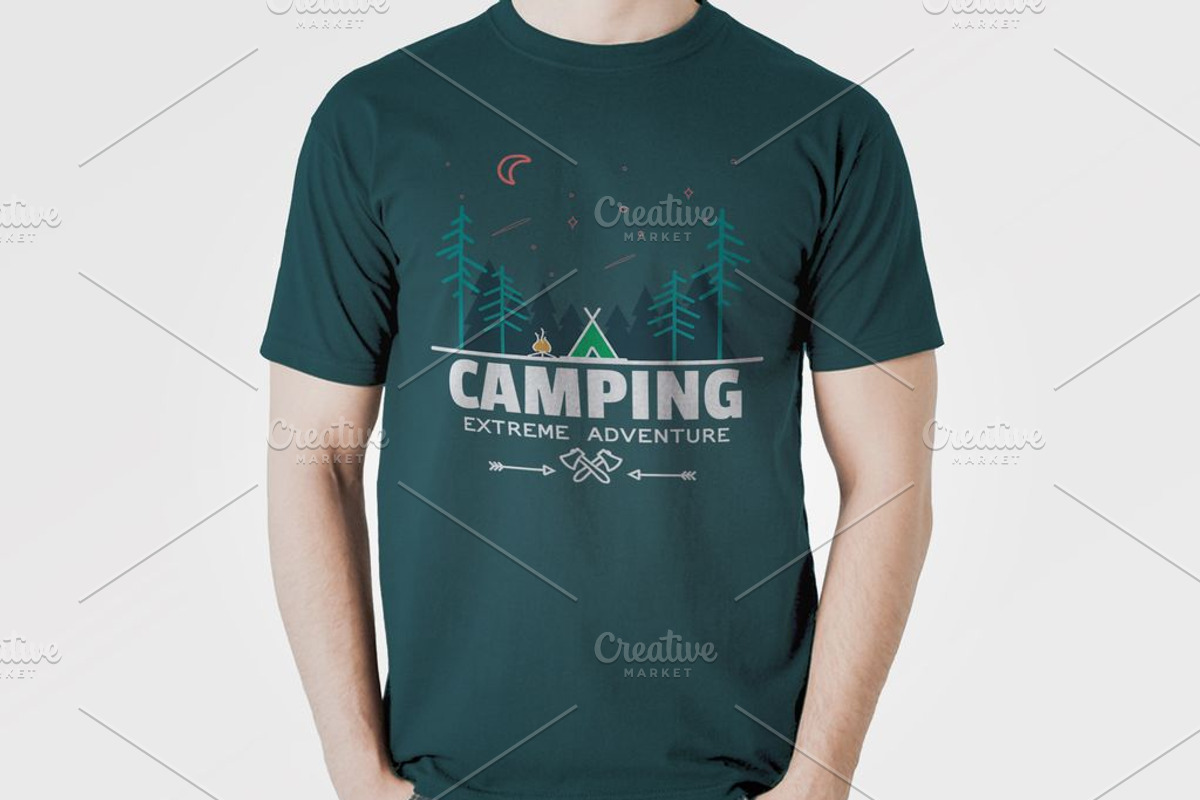 Outline Camping Labels + Elements, a Background Graphic by 2dvillShop (Photo 3 of 13)