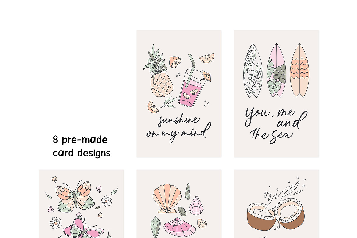 Vacay all the way! AI, JPEG, PNG., an Illustration by Sentimental postman (Photo 4 of 16)