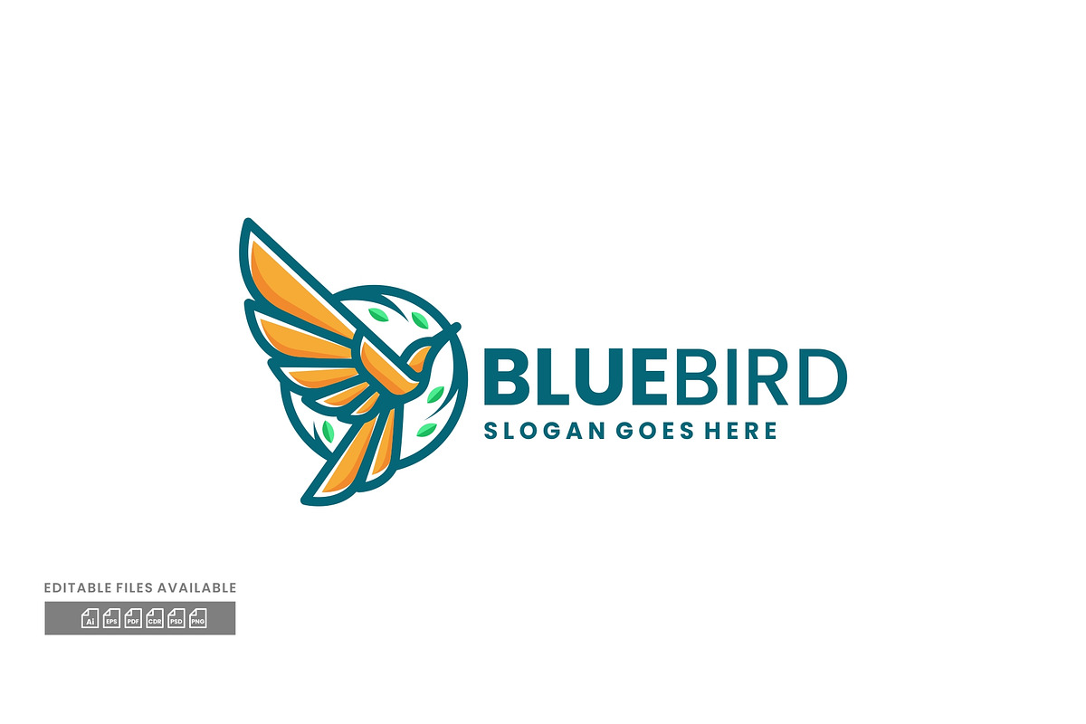 Blue Bird Simple Mascot Logo, a Branding & Logo Template by ivan_artnivora