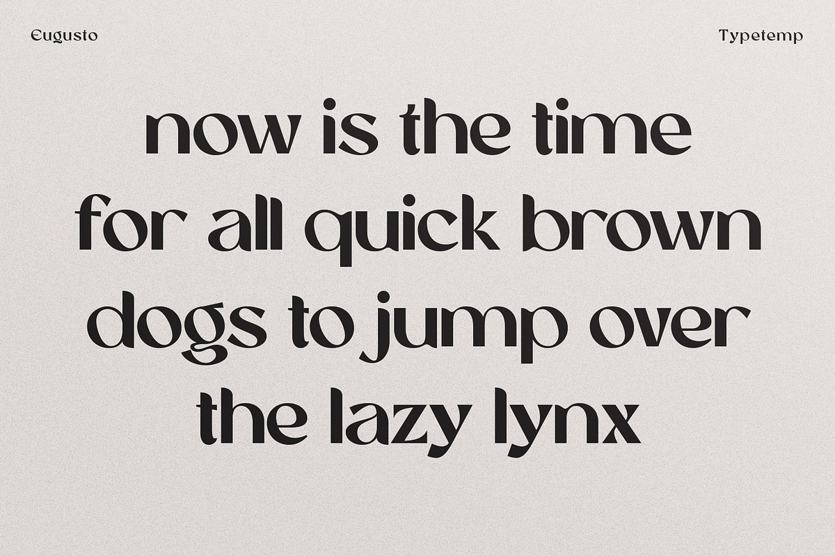 Eugusto Display Typeface, a Sans Serif Font by Typetemp Studio (Photo 13 of 26)