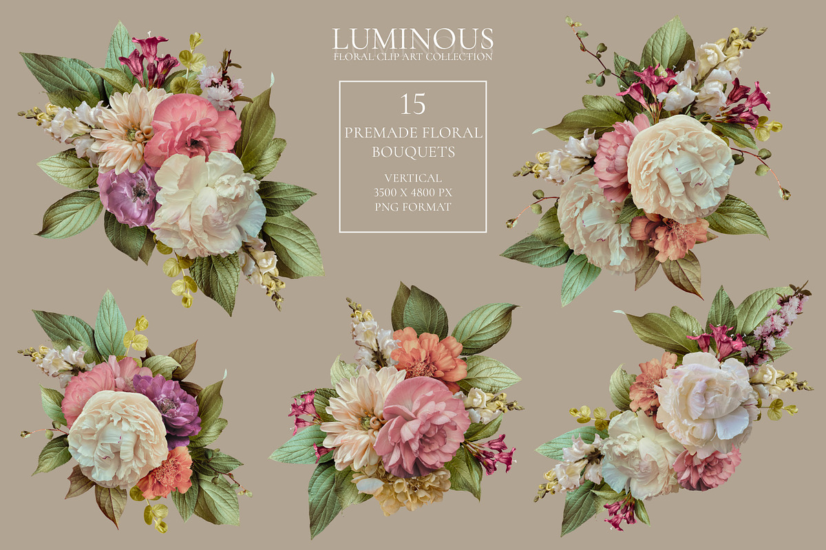 Luminous Floral Clip Art Collection, an Object Graphic by Eclectic Anthology (Photo 12 of 16)