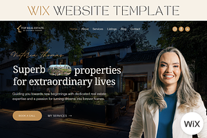 Real Estate Wix Template Realtor, a Wix Template by vectorocean