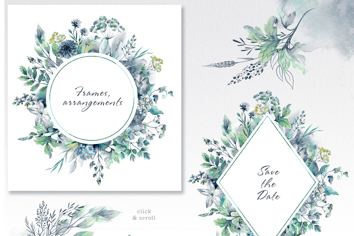 Watercolor herbs collection, an Illustration by Molly art (Photo 5 of 13)