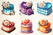 Valentine Cake Sublimation Clipart, an Illustration by DreamArtGraphic (Thumbnail 3 of 6)