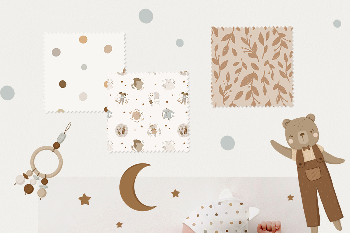 NEWBORN baby illustration & patterns, an Animal Illustration by polikarpovaart (Photo 8 of 13)