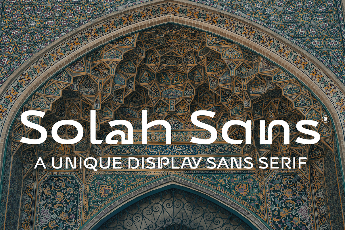 UT Solah Sans - Unique Display Sans, a Sans Serif Font by Universitype (Photo 1 of 12)