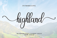 Highland | Script Font