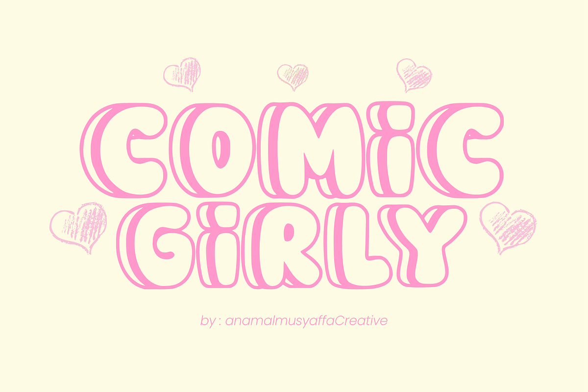 Cute Girly - Display Font, a Font by KiddoGlyphs Studio (Photo 3 of 5)