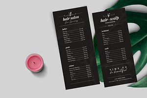 Hair Salon Price List Template