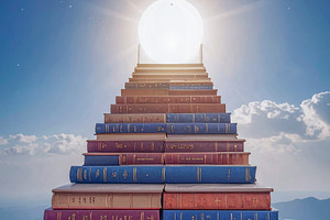 Staircase made of books kwnoledge concept, a School & Education Photo by DanFLCreativo