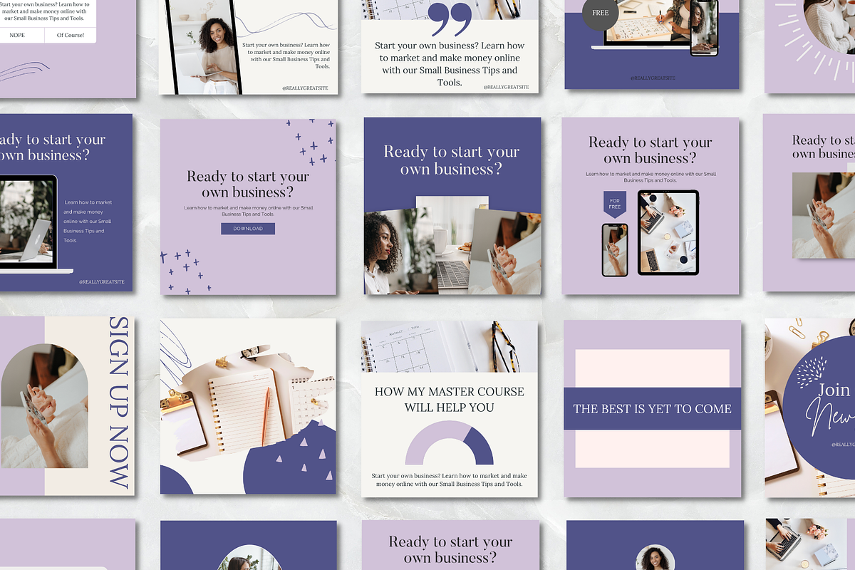 Purple Course Creator Templates, a Social Media Template by Social Assumptions (Photo 7 of 7)