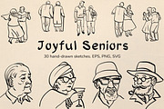 Joyful seniors. 30 illustrations, a Person Illustration by Nadia Murash (Thumbnail 1 of 5)