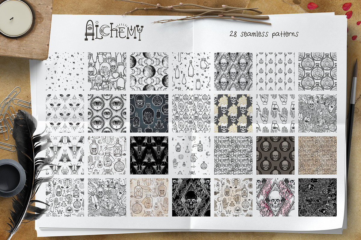100 ALCHEMY. Magic Vector Set., an Illustration by Varvara Gorbash (Photo 9 of 9)