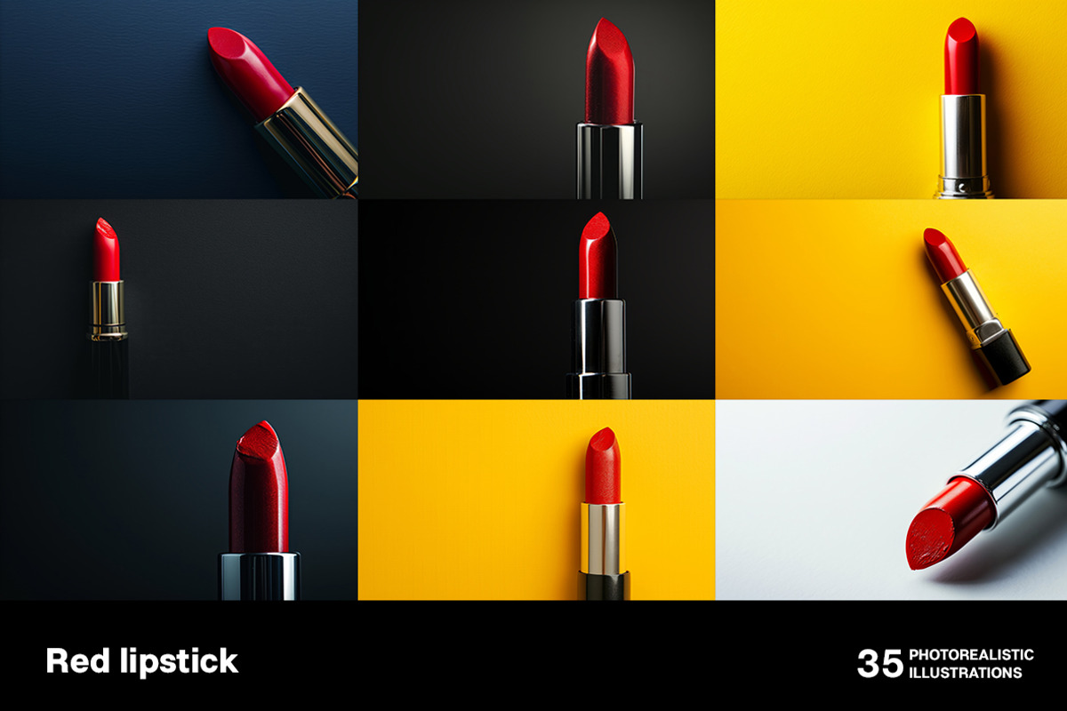 Red lipstick. 35 images, a Beauty & Fashion Photo by Handmadefont (Photo 4 of 10)