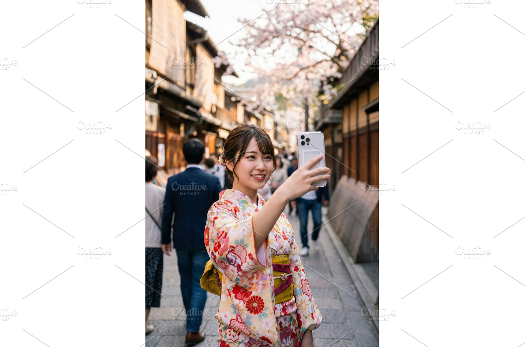 Woman Taking Selfie in Japan, a Person Photo by CREATIVEDEF