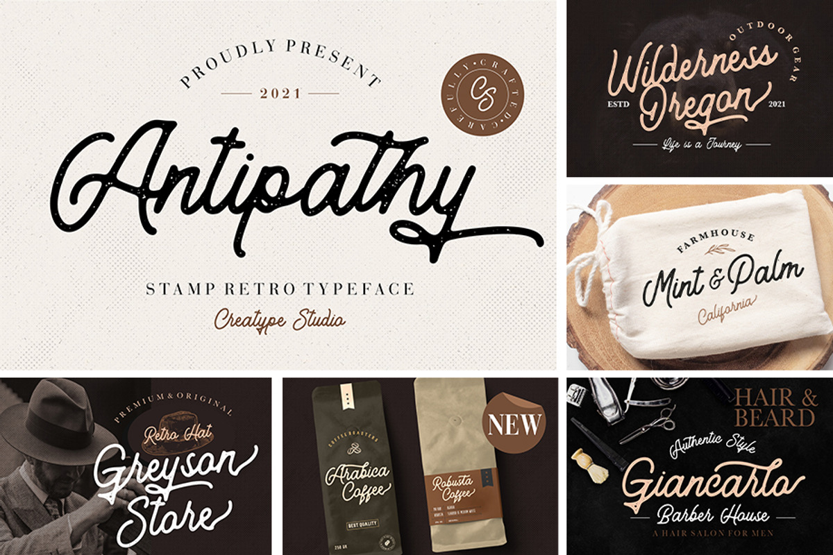 When Modern Meet Vintage Font Bundle, a Script Font by Creatype Studio (Photo 3 of 45)