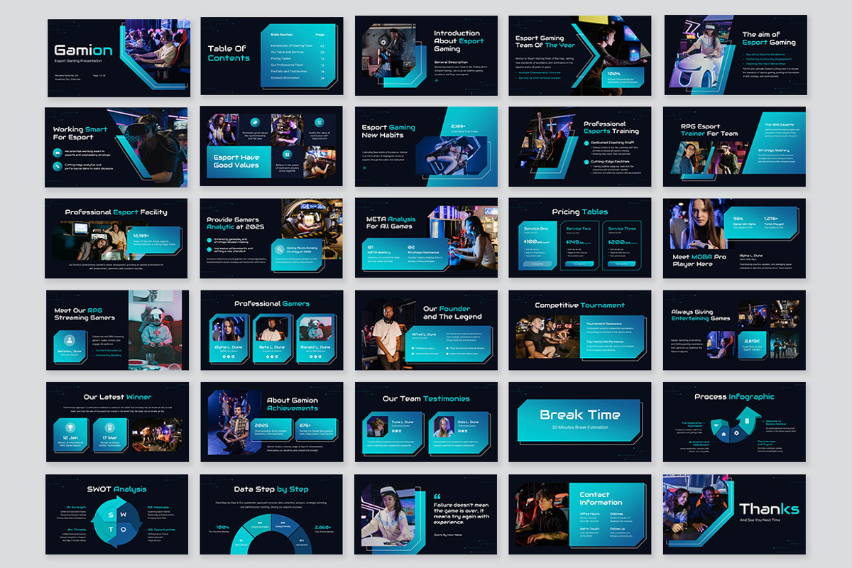 Gamion Esport Gaming Google Slides, a Presentation Template by kerismaker (Photo 8 of 10)