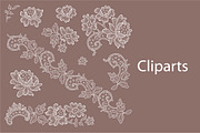 Lace frames, ribbons, cliparts., a Pattern Graphic by Ajuga (Thumbnail 2 of 9)