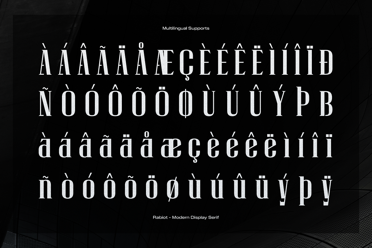 Rabiot | Modern Display Serif, a Sans Serif Font by gracetype_studio (Photo 11 of 12)