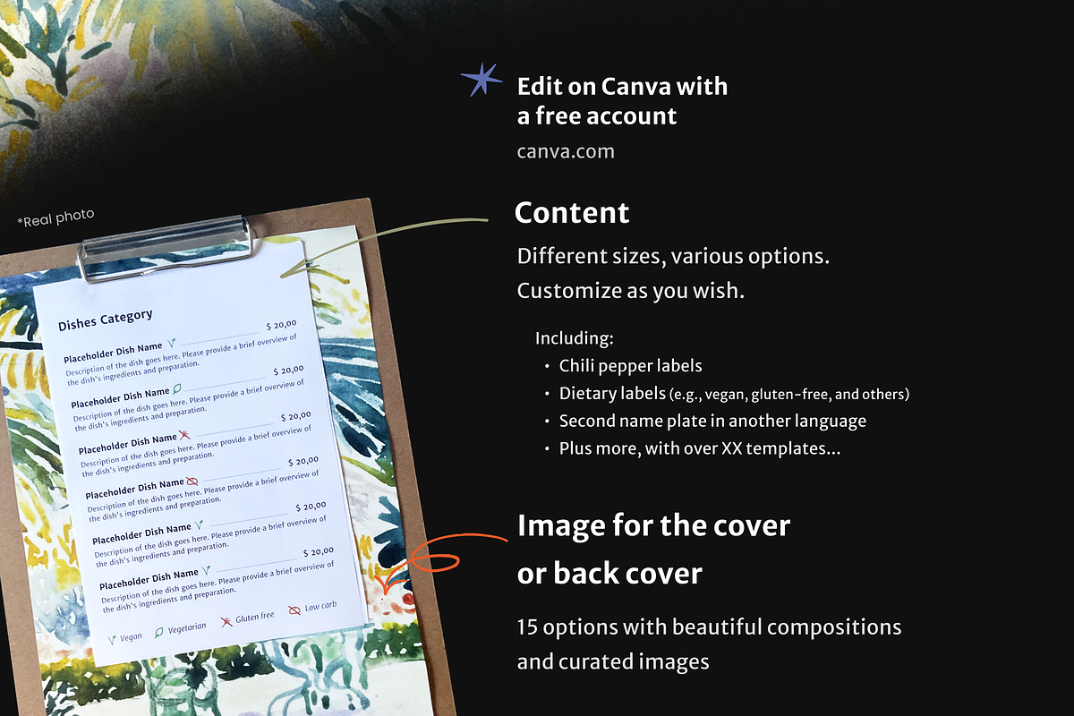 Healthy Menu Template, a Brochure Template by Cadu's lil Digital Bodega (Photo 3 of 5)