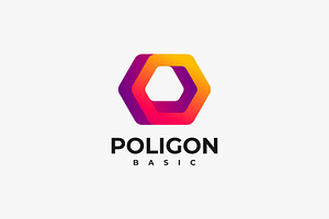 Polygon Gradient Colorful Logo