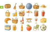 Summer Beach Picnic Essentials, an Object Graphic by RT Studio (Thumbnail 1 of 4)