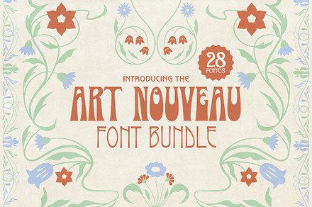 Art Nouveau Font Bundle – 28 Fonts!, a Serif Font by HipFonts