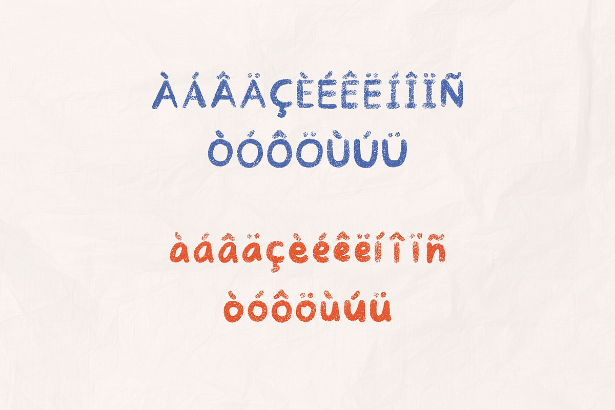 Ruffy - Textured Bold Playful Font, a Sans Serif Font by Kartika Prints (Photo 4 of 13)
