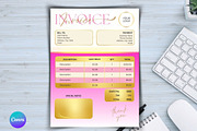 Pink Gold Invoice Template, a Templates & Theme by iloveTemplate (Thumbnail 1 of 4)