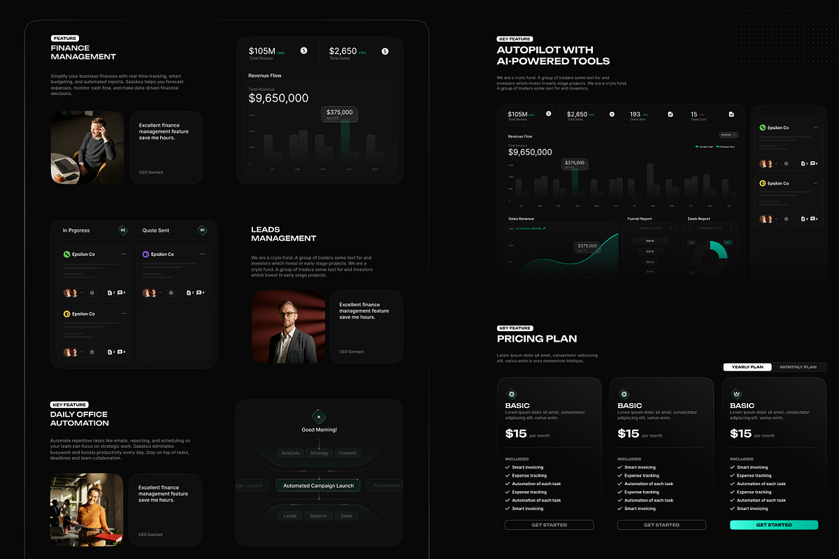 Taskco AI Saas Webflow Template, a HTML Template by PSDFY (Photo 3 of 5)