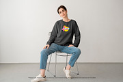 Woman Sweatshirt Mockup Bundle, a Hoody Mockup by Moixo studio (Thumbnail 7 of 10)