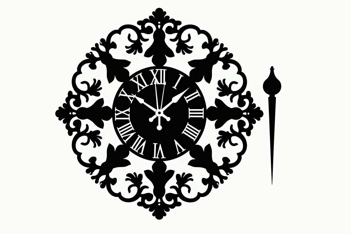 Vintage Wall Clock Victorian design, an Illustration by Amazin_art (Photo 6 of 21)