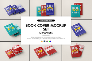 Soft Book Cover Mockup Bundle, a Books & Magazine Mockup by Custom.scene